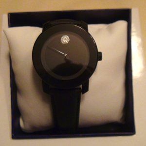 Movado Women's 36mm Bold Swarovski Black Watch